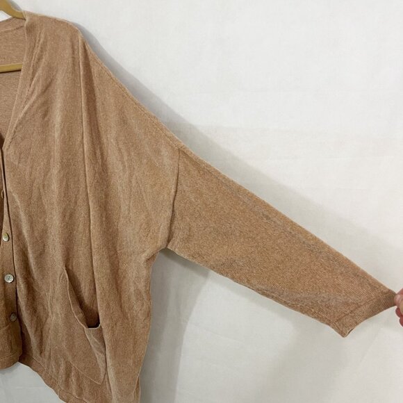 Barefoot Dreams Cozychic Lite Button Up Oversized Cardigan Sweater Brown Size 1X - Picture 3 of 9